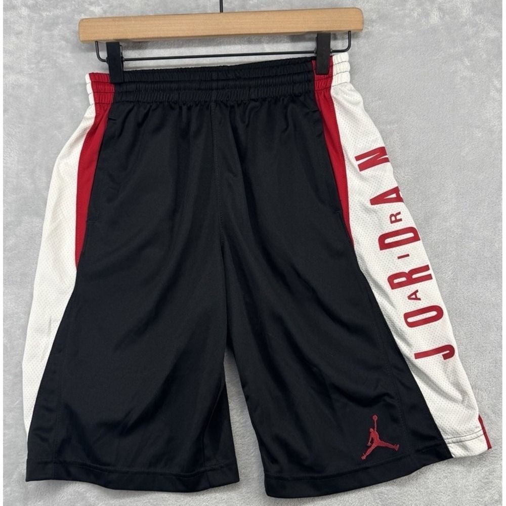 Nike Air Jordan Jumpman Shorts Black White Red 953149-023 Youth Size L NWT